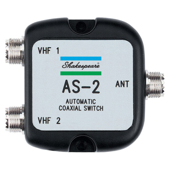 SHAKESPEARE AS-2 AUTOMATIC COAXIAL SWITCH 1 ANT 2 RADIOS