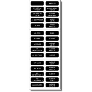 BLUE SEA 8067 LABEL KIT AC PANEL EXTENDED
