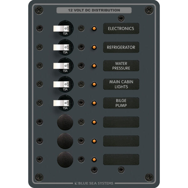 BLUE SEA 8023 PANEL DC 8 CIRCUIT BREAKER
