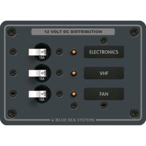 BLUE SEA 8025 PANEL DC 3 CIRCUIT BREAKER