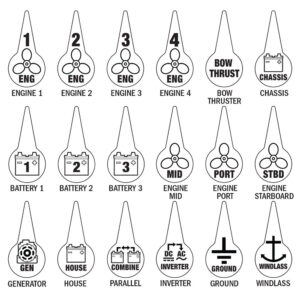 BLUE SEA 7902 BATTERY SWITCH LABEL KIT