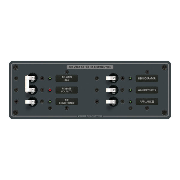 BLUE SEA 8099 BREAKER PANEL 120VAC 6 POS