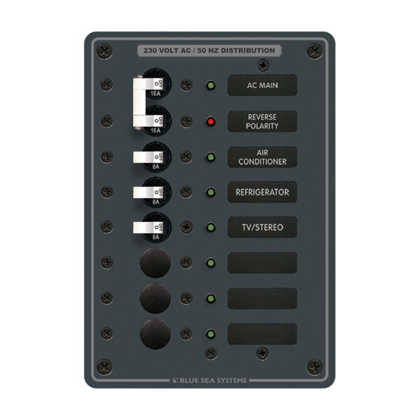 BLUE SEA 8127 BREAKER PANEL 230VAC 7 POS