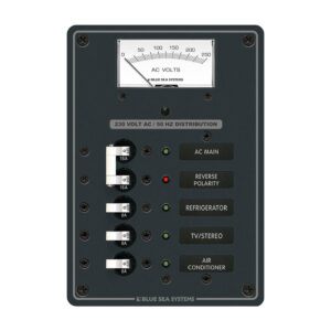 BLUE SEA 8143 BREAKER PANEL 230VAC VMETER