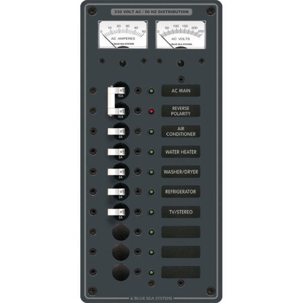 BLUE SEA 8174 BREAKER PANEL 230VAC 10 POS