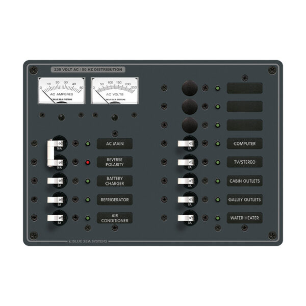 BLUE SEA 8176 BREAKER PANEL 230VAC 13POS