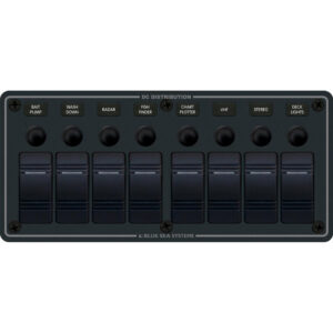 BLUE SEA 8371 PANEL WATERPROOF CB 12VDC 8 POS