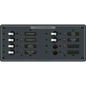 BLUE SEA 8385 BREAKER PANEL DC 8 POS