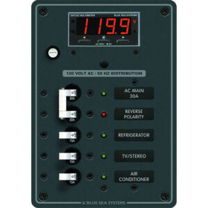 BLUE SEA 8405 BREAKER PANEL AC 5 POS MAIN