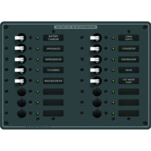 BLUE SEA 8462 BREAKER PANEL 120VAC 2 SOURCE