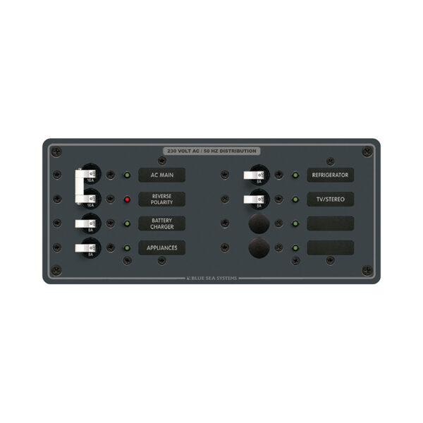 BLUE SEA 8512 BREAKER PANEL 230VAC 8 POS