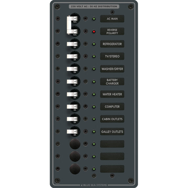 BLUE SEA 8585 BREAKER PANEL 230VAC13 POS