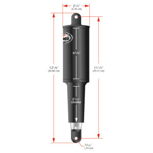 LENCO 12V 2 1/4" STROKE  ACTUATOR W/ 6' WIRE