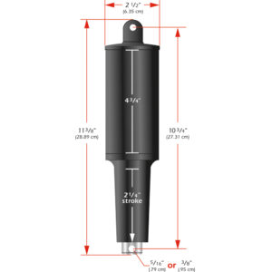 LENCO EXTREME DUTY ACTUATOR 12V 2-1/4" STROKE W/ 3/8"