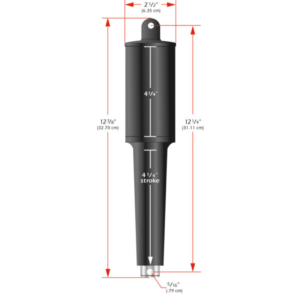 LENCO 12V 4 1/4" STROKE  EXTREME DUTY ACTUATOR W/ 6'