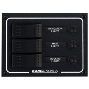 PANELTRONICS WATERPROOF DC 3  POSITION LIGHTED ROCKER & CB