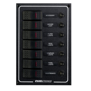 PANELTRONICS WATERPROOF DC 7 POSITION LIGHTED ROCKER & CB