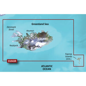 GARMIN VEU043R ICELAND AND FAEROE ISLANDS BLUECHART G3