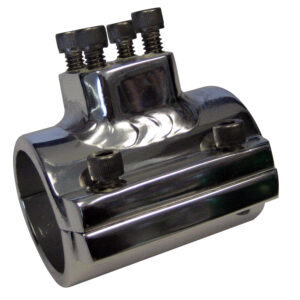 LEE'S CLAMP ON LIGHT BRACKET SILVER PIPE SIZE #4 VERT/HORIZ