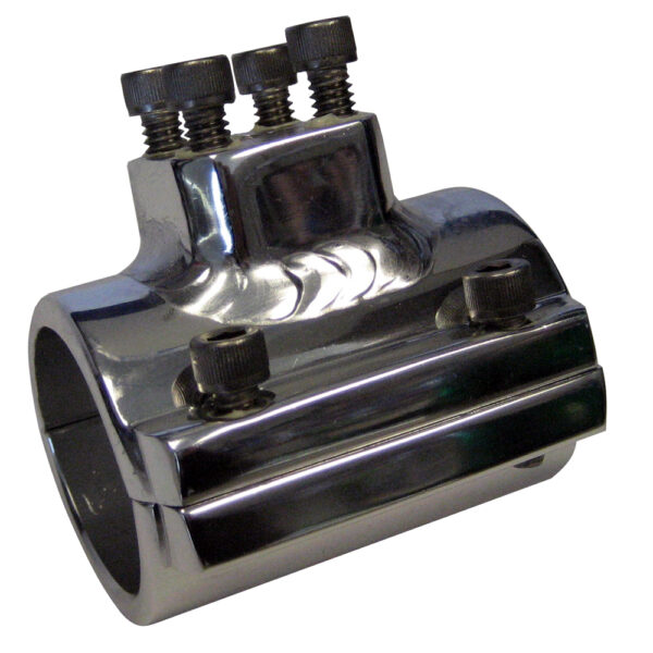 LEE'S CLAMP ON LIGHT BRACKET SILVER PIPE SIZE #4 VERT/HORIZ