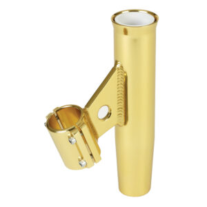 LEE'S CLAMP-ON ROD HOLDER GOLD ALUMINUM VERTICAL PIPE SIZE #1