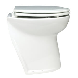 JABSCO DELUXE FLUSH FRESHWATER ELECTRIC TOILET W/ ANGLED BACK