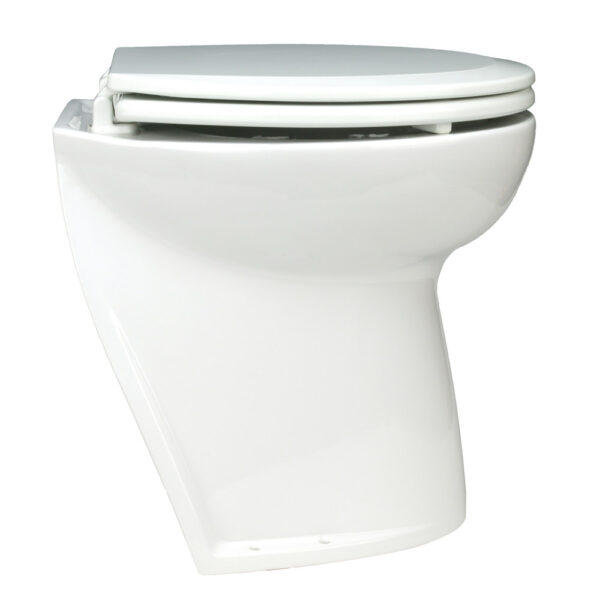 JABSCO DELUXE FLUSH FRESHWATER ELECTRIC TOILET W/ ANGLED BACK