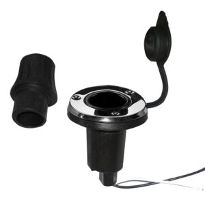 PERKO SPARE ROUND PLUG IN BASE 2 PIN CHROME PLATED