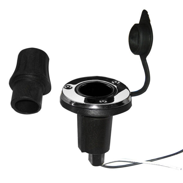 PERKO SPARE ROUND PLUG IN BASE 2 PIN CHROME PLATED