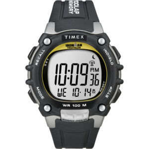 TIMEX IRONMAN TRADITIONAL 100 LAP W/BLACK/SILVER/YELL