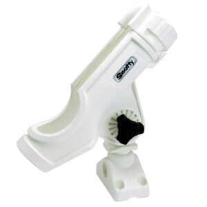SCOTTY POWERLOCK ROD HOLDER WHITE W/ 241 SIDE/DECK MOUNT