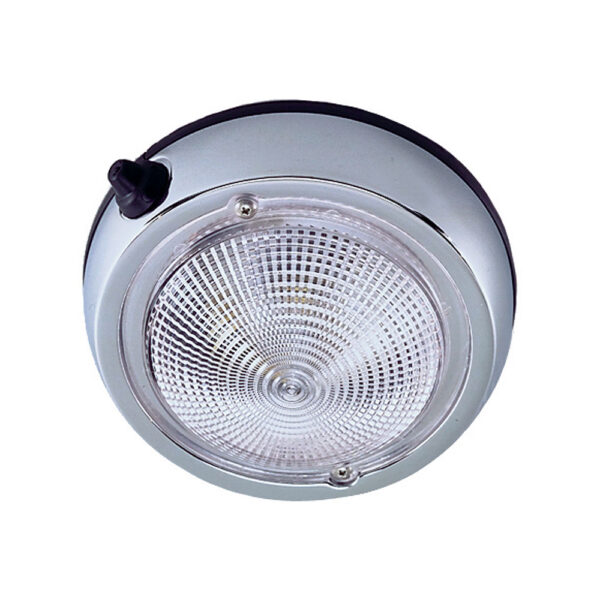 PERKO CHROME PLTD SURF MOUNT 3 3/4 O.D.(3" LENS) DOME LIGHT