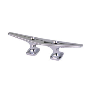 PERKO 6.5" OPEN BASE CLEAT PR THROUGH-BOLT CHRM PLATED ZINC