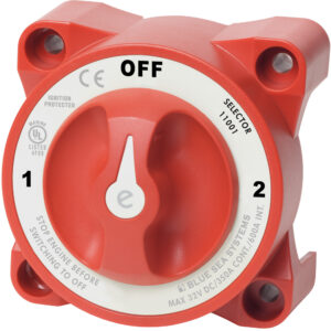 BLUE SEA 11001 BATTERY SWITCH  E SERIES 3 POS W/ AFD