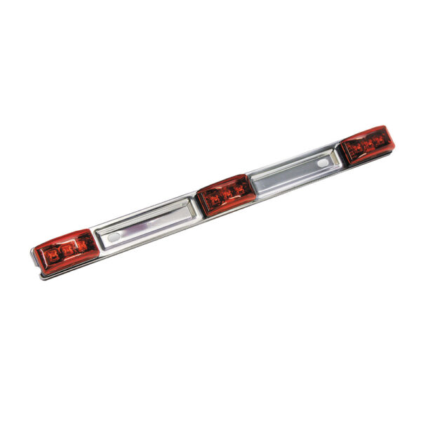 WESBAR WATERPROOF LED LIGHT BAR RED SS BASE STUD MNTNG