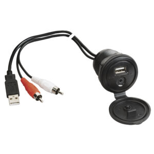 JENSEN USB AND AUXILIARY AUDIO INPUT JACK