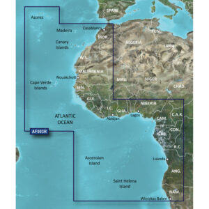 GARMIN BLUECHART G3 HXAF003R  WESTERN AFRICA MICROSD & SD