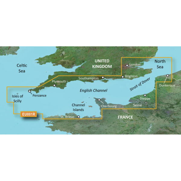 GARMIN BLUECHART G3 HXEU001R  ENGLISH CHANNEL MICROSD & SD