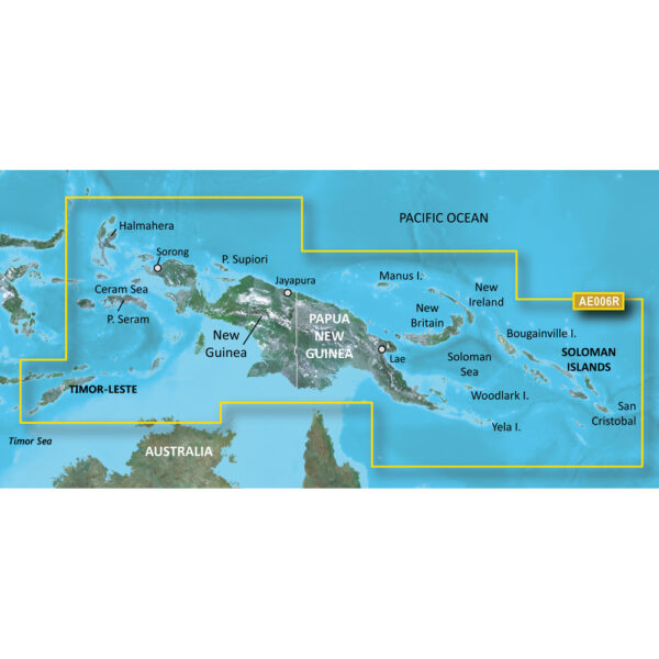 GARMIN BLUECHART G3 HXAE006R  TIMOR LESTE / NEW GUINEA