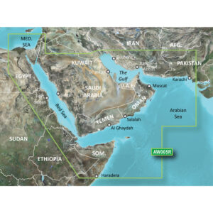 GARMIN BLUECHART G3 HXAW005R  THE GULF & RED SEA MICROSD &