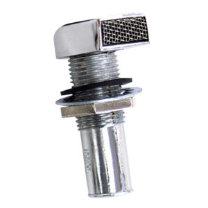 WHITECAP FUEL VENT RECTANGULAR HEAD STRAIGHT 9/16" CHROME PLA