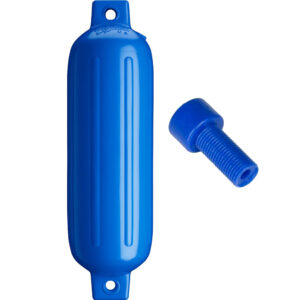 POLYFORM G-3 TWIN EYE FENDER 5.5" X 19" BLUE W/ AIR ADAPTER