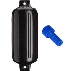 POLYFORM G-6 TWIN EYE FENDER 11" X 30" BLACK W/ AIR ADAPTER