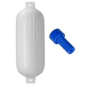 POLYFORM G-6 TWIN EYE FENDER 11" X 30" WHITE W/ AIR ADAPTER