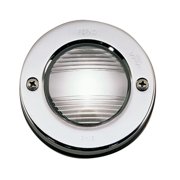 PERKO VERTICAL MOUNT STERN LIGHT 12VDC W/ CHROME BEZEL