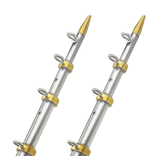 TACO 15' SILVER/GOLD 1-1/2" OUTRIGGER POLES HD