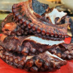 Red Wine Braised Octopus with Citrus Honey Glaze